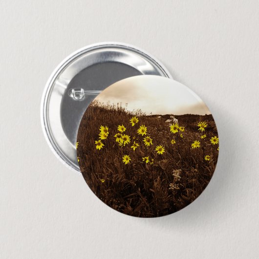 Sonnenblumen Button (Vorne & Hinten)