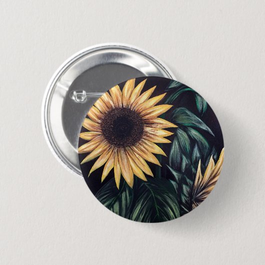 Sonnenblumen Button (Vorne & Hinten)