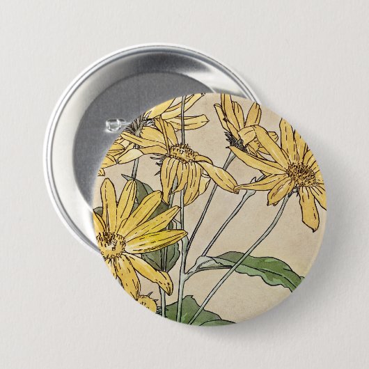 Sonnenblumen Button (Vorne & Hinten)