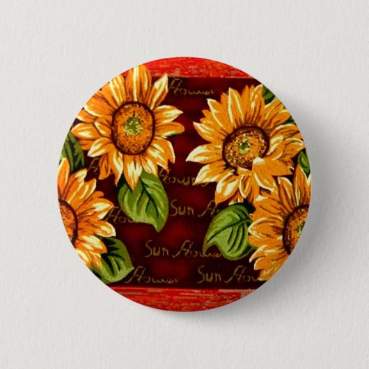 Sonnenblumen Button (Vorderseite)