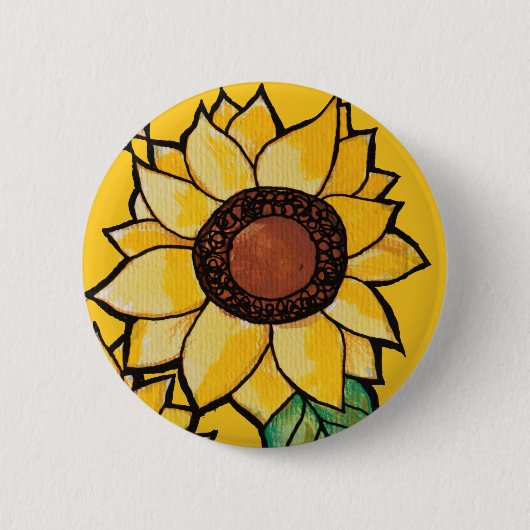 Sonnenblumen Button (Vorderseite)