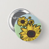 Sonnenblumen Button (Vorne & Hinten)