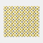 Sonnenblumen bx4 Weißes BG Fleecedecke (Vorderseite (Horizontal))
