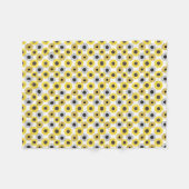 Sonnenblumen bx4 Weißes BG Fleecedecke (Vorderseite (Horizontal))