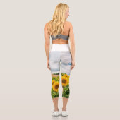 Sonnenblumen Capri Leggings (Rückseite)