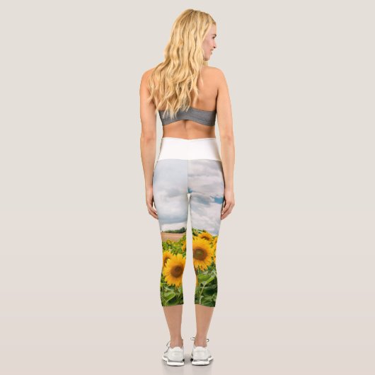 Sonnenblumen Capri Leggings (Rückseite)