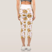 Sonnenblumen Capri Leggings (Rückseite)