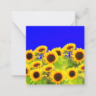 Sonnenblumen Card Ukraine Flaggenfarben - Freiheit Mitteilungskarte