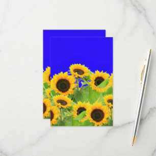 Sonnenblumen Card Ukraine Flaggenfarben RSVP Karte