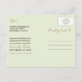 Sonnenblumen Carved Fence Save the Date Postkarten (Rückseite)