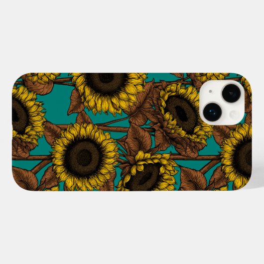 Sonnenblumen Case-Mate iPhone Hülle (Rückseite (Horizontal))