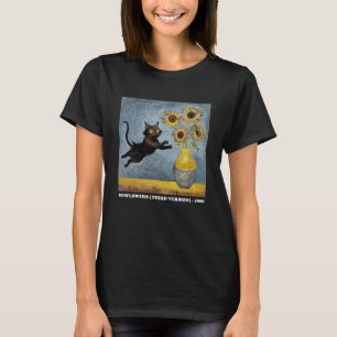 Sonnenblumen Cat Meme Art Graphic T-Shirt