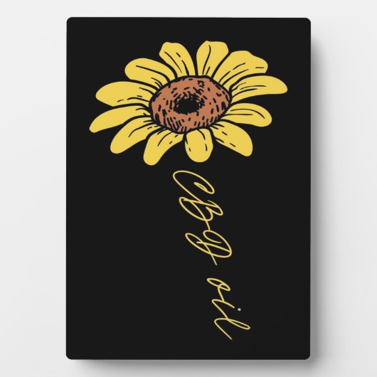 Sonnenblumen CBD Öl - Sonnenblumen Lover Geschenk Fotoplatte (Vorderseite)