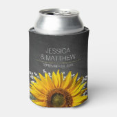 Sonnenblumen-Chalkboard-Hochzeit Dosenkühler (Kanne Vorderseite)