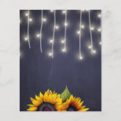 Sonnenblumen Chic rustikale Saitenleuchten Brautpa (Rückseite)