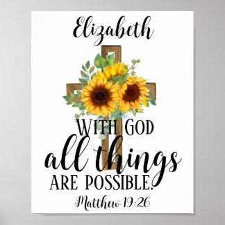 Sonnenblumen Christliche Schrift Alles Mögliche Poster