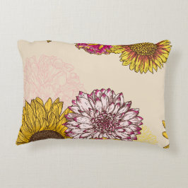 Sonnenblumen, Chrysanthemen, Blumensträuße Dekokissen