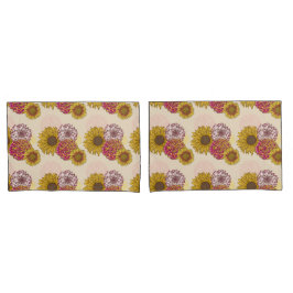 Sonnenblumen, Chrysanthemen, Blumensträuße Kissenbezug