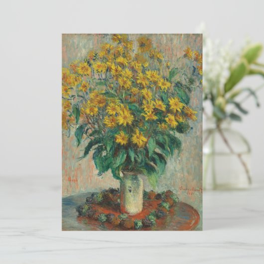 Sonnenblumen (Claude Monet 1880) Einladung (Stehend Vorderseite)