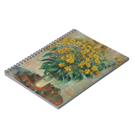 Sonnenblumen (Claude Monet, 1880) Notebook Notizblock (Linke Seite)