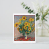 Sonnenblumen Claude Monet Schöne Kunst, Dichtung u Postkarte (Stehend Vorderseite)