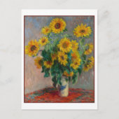 Sonnenblumen Claude Monet Schöne Kunst, Dichtung u Postkarte (Vorderseite)