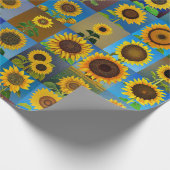 Sonnenblumen-Collage Geschenkpapier (Ecke)