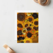 Sonnenblumen Collage  Mitteilungskarte (Vorderseite/Rückseite Beispiel)