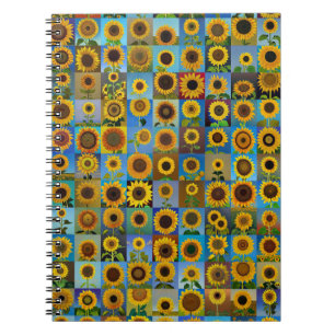 Sonnenblumen-Collage Notizblock