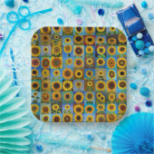 Sonnenblumen-Collage Pappteller (Party)