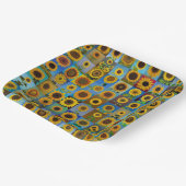 Sonnenblumen-Collage Pappteller (Gewinkelt)