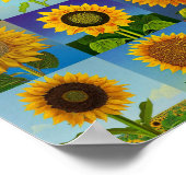 Sonnenblumen-Collage Poster (Ecke)