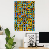 Sonnenblumen-Collage Poster (Heimbüro)