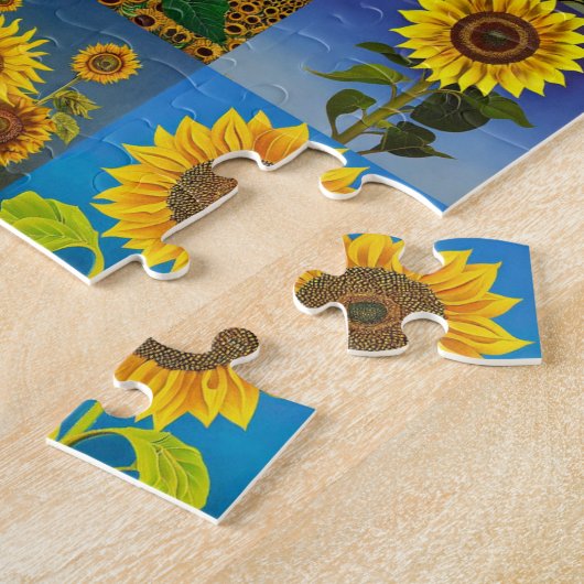 Sonnenblumen-Collage Puzzle (Seite)