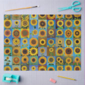 Sonnenblumen-Collage Seidenpapier (Basteln)