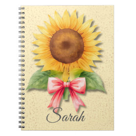 Sonnenblumen Coquette Notizbuch Gelbes Blumenjourn Notizblock