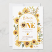 Sonnenblumen Coquette Zum Geburtstag Einladung (Vorderseite)