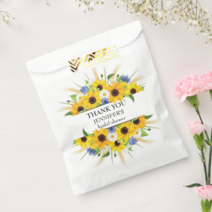 Sonnenblumen Cornflower Brautparty Geschenktütchen