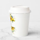 Sonnenblumen Cornflower Brautparty Pappbecher (Links)