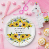 Sonnenblumen Cornflower Brautparty Pappteller (Party)