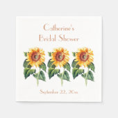 Sonnenblumen Country Blumen Brautparty oder Hochze Serviette (Vorderseite)
