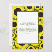 Sonnenblumen Country Foto Abschluss Ankündigung (Rückseite)