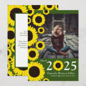 Sonnenblumen Country Foto Abschluss Ankündigung (Vorne/Hinten)