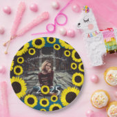 Sonnenblumen Country Graduation Party Blau Pappteller (Party)