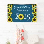 Sonnenblumen Country Graduation Party Blue Banner (Insitu)