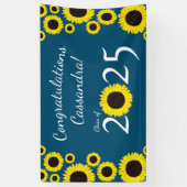 Sonnenblumen Country Graduation Party Blue Banner (Vertikal)