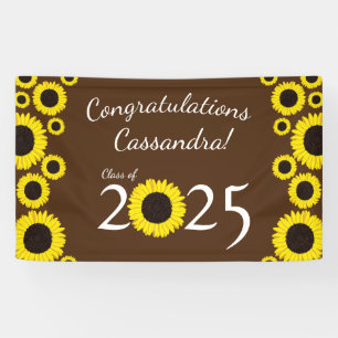 Sonnenblumen Country Graduation Party Braun Banner