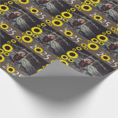 Sonnenblumen Country Graduation Party Braun Wrappi Geschenkpapier (Ecke)