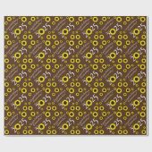 Sonnenblumen Country Graduation Party Brown Geschenkpapier (Flach)