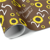 Sonnenblumen Country Graduation Party Brown Geschenkpapier (Rolleneckpunkt)